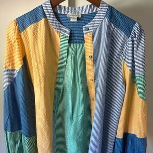 Sundance - - Multicolor striped button up blouse. Size medium.